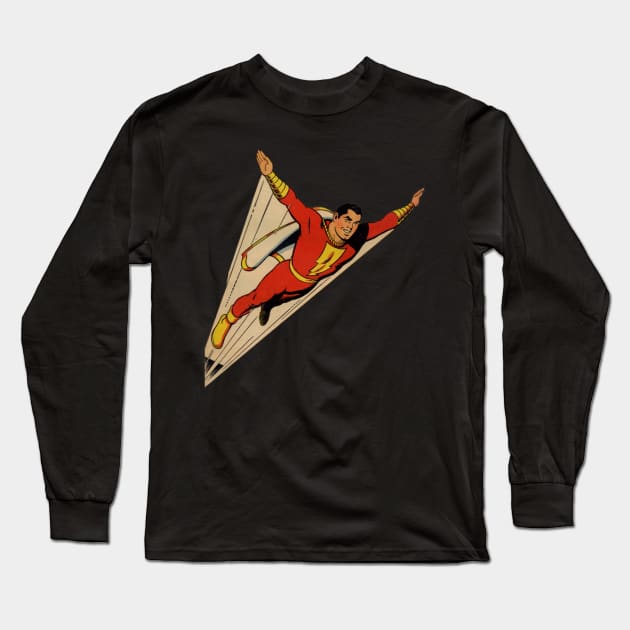 Shzam fly Long Sleeve T-Shirt by Roro's Water Heaters